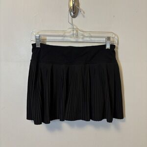 Lululemon Pleat to Street Skort Skirt‎ Black 4 Tennis Pickleball